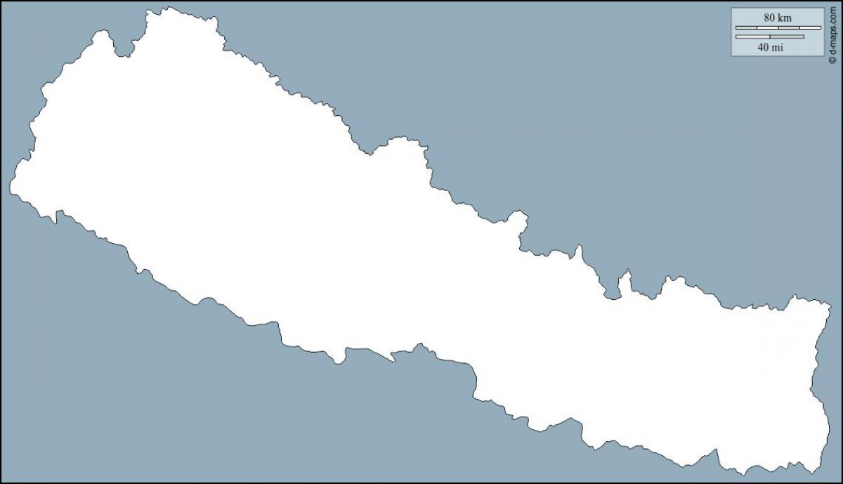 Mapa ng blangko nepal