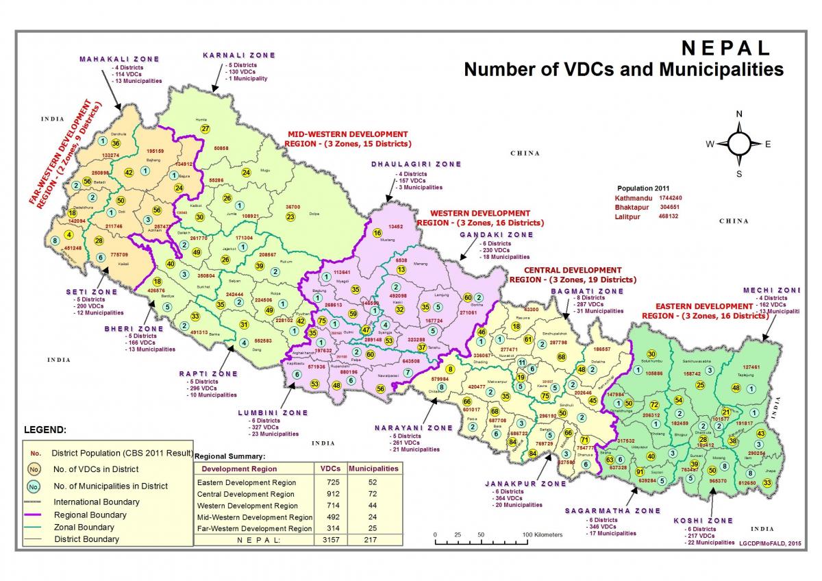 Mapa ng gis nepal