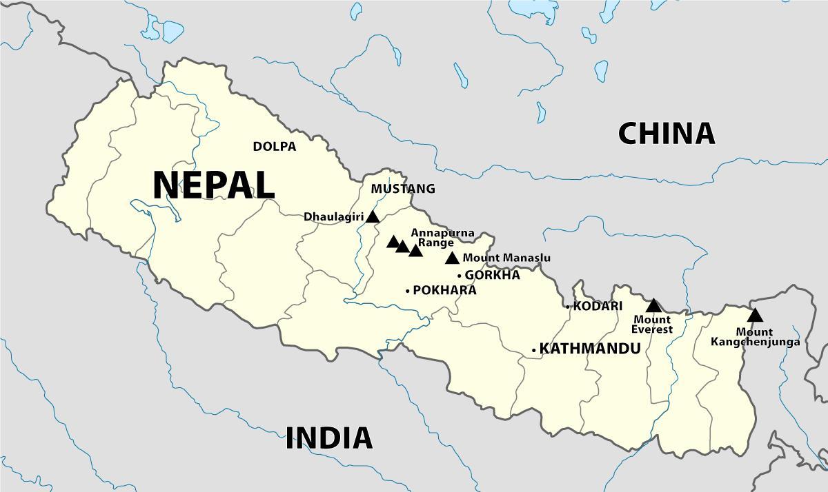 Mapa ng nepal bundok