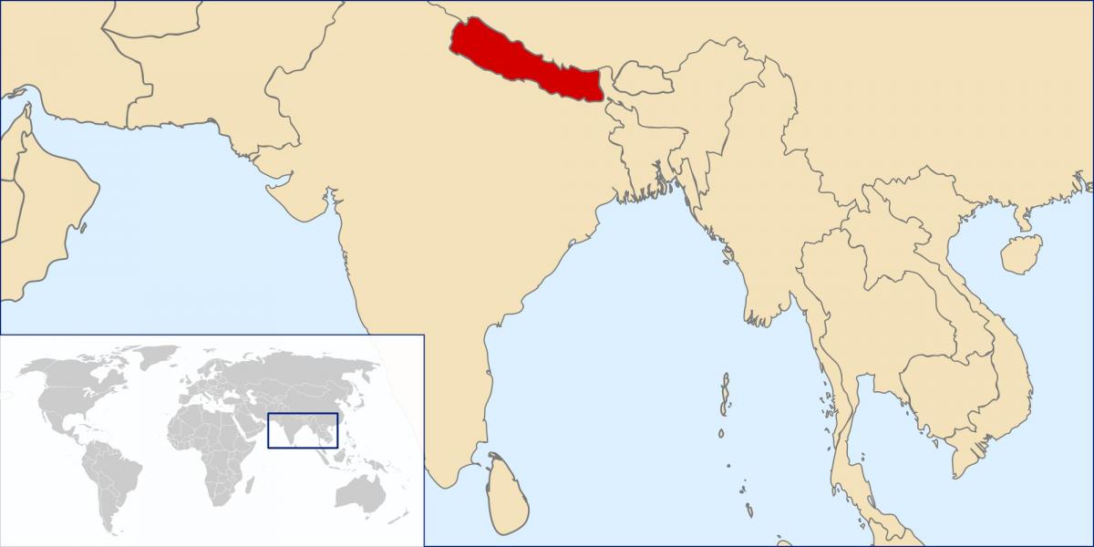 Mapa ng nepal lokasyon sa mundo