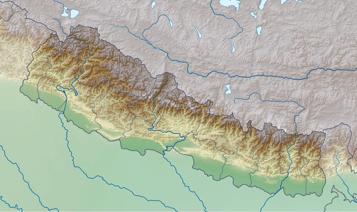 Mapa ng mga pisikal na mga nepal