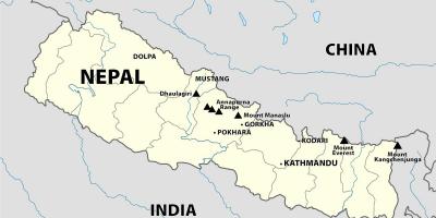 India nepal border mapa