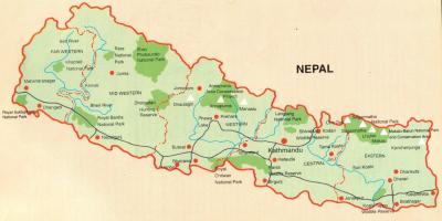 Nepal turista mapa sa libreng