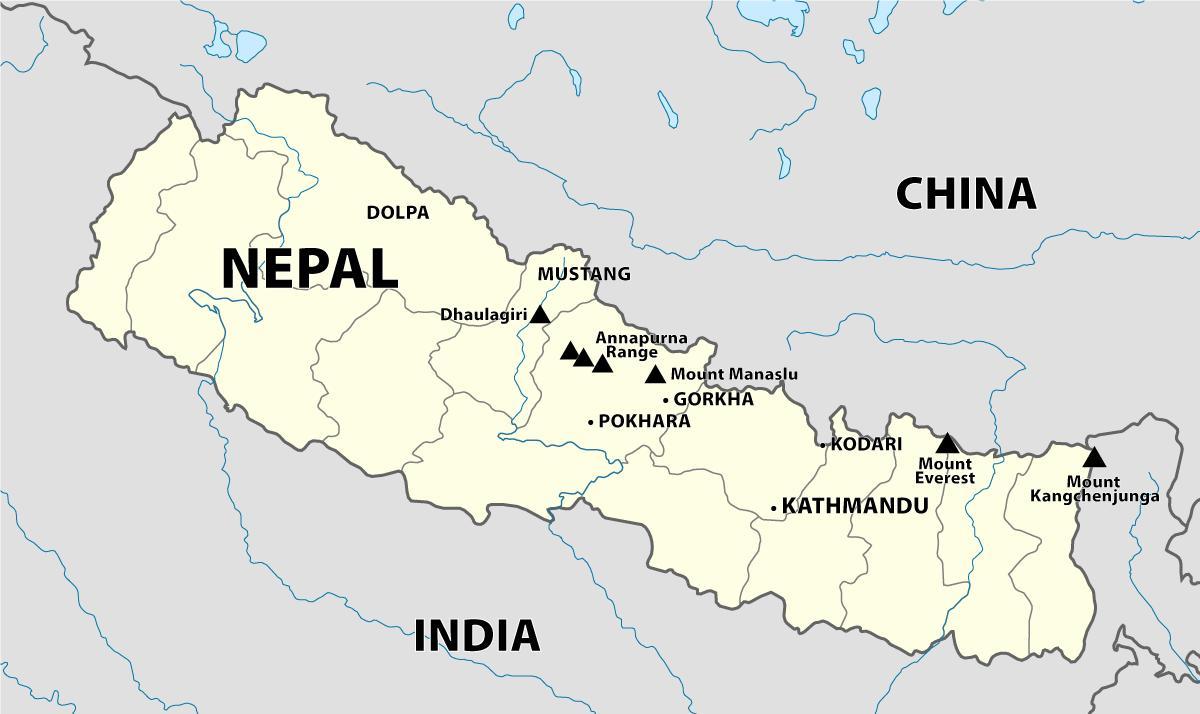 india nepal border mapa