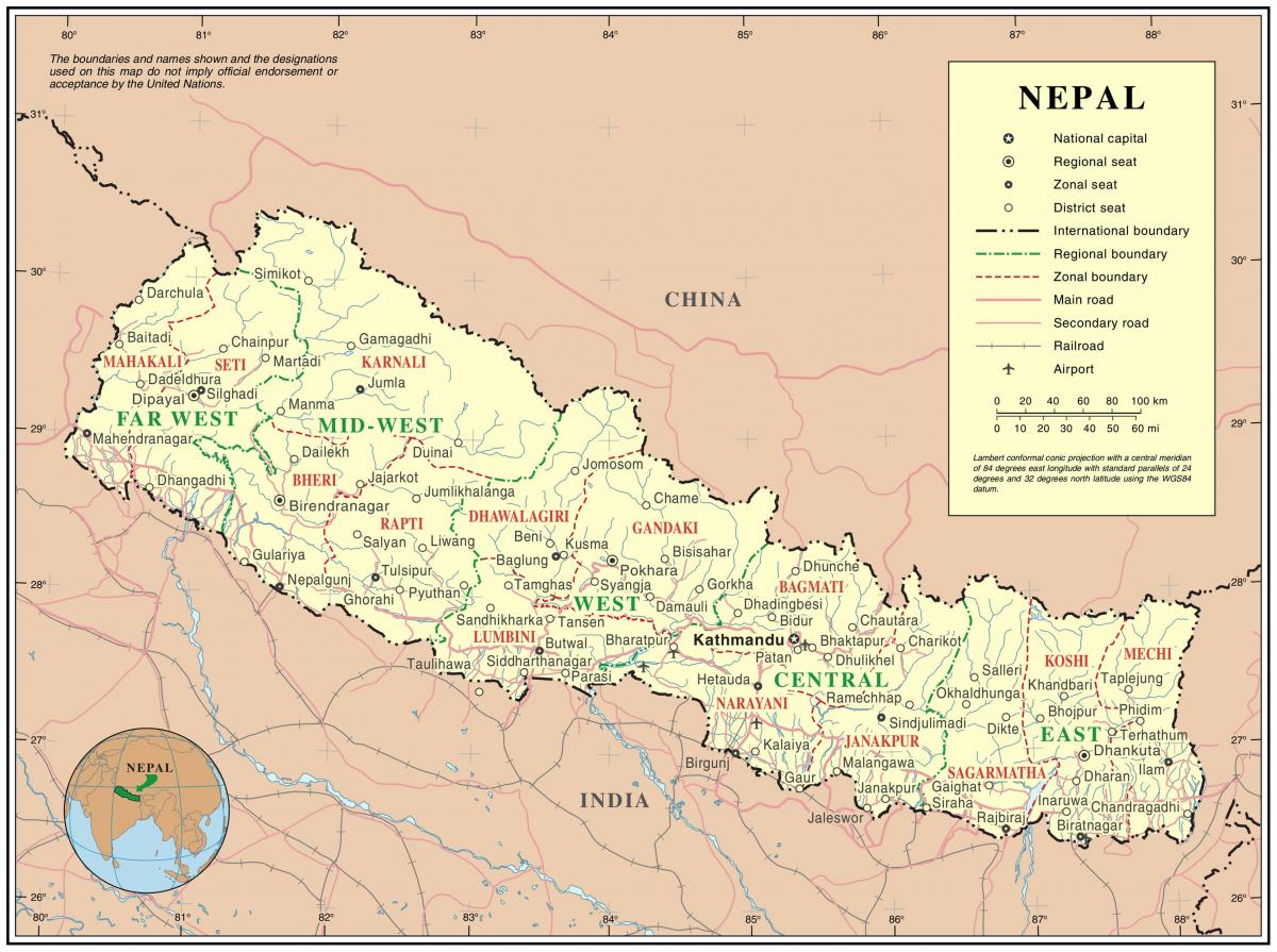 india nepal border mapa ng daan