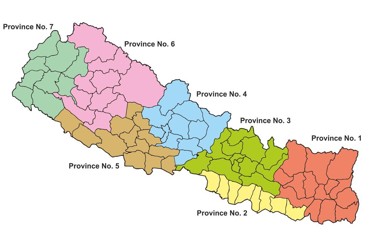 mapa ng estado ng nepal