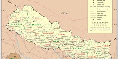 Online na mapa ng nepal