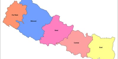 Mapa ng silangang pag-unlad ng rehiyon ng nepal