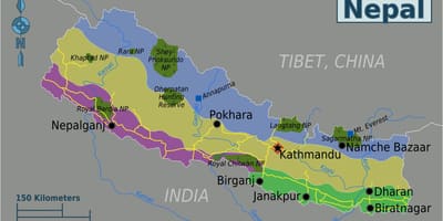 Mt everest sa nepal mapa