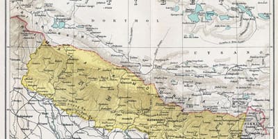 Napaka-lumang mapa ng nepal