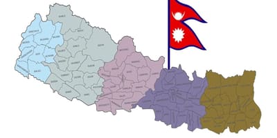 Mapa ng nepal na may bandila