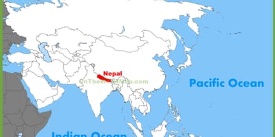 Nepal sa asya mapa