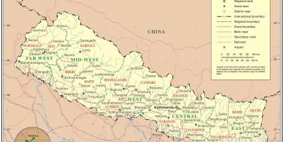 India nepal border mapa ng daan
