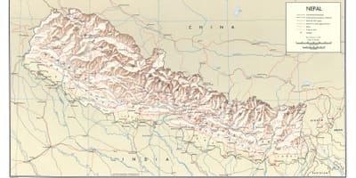 Mga paliparan sa nepal mapa