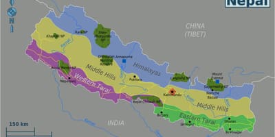 Mapa ng orihinal na nepal